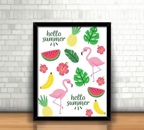 Quadro Flamingo / Tropical