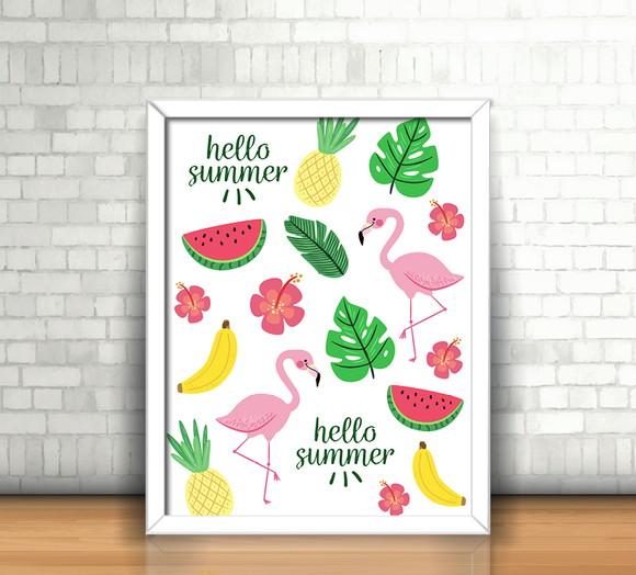 Quadro Flamingo / Tropical