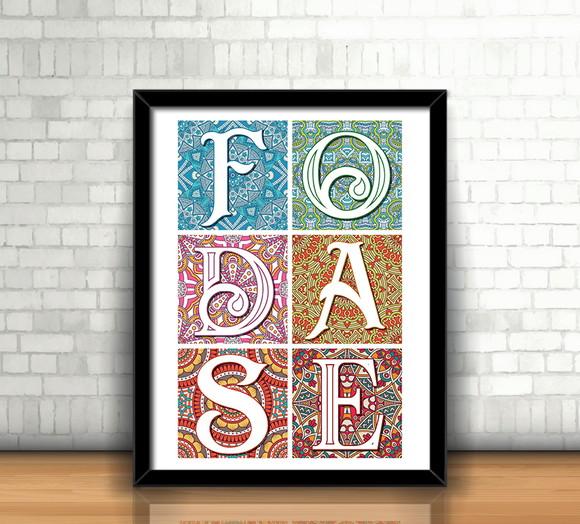 Quadro Foda-se / Mosaico