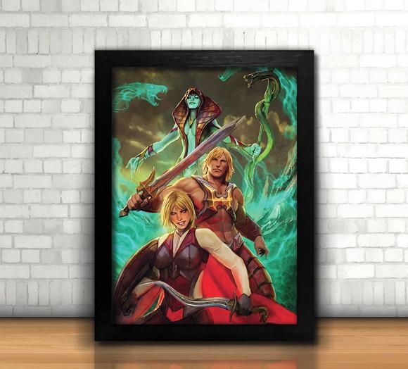 Quadro Forças do Mal / He-Man / 20x30cm / com vidro