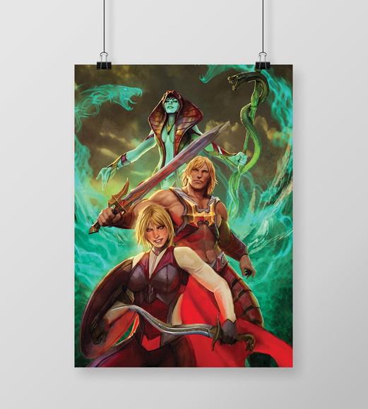 Quadro Forças do Mal / He-Man / 20x30cm / com vidro