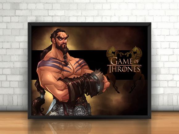 Quadro Game of Thrones / Khal Drogo