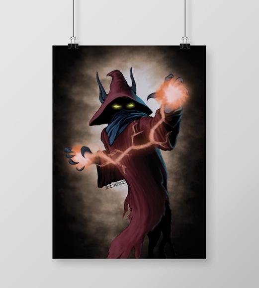 Quadro Gorpo Feiticeiro / He-Man / 20x30cm / com vidro
