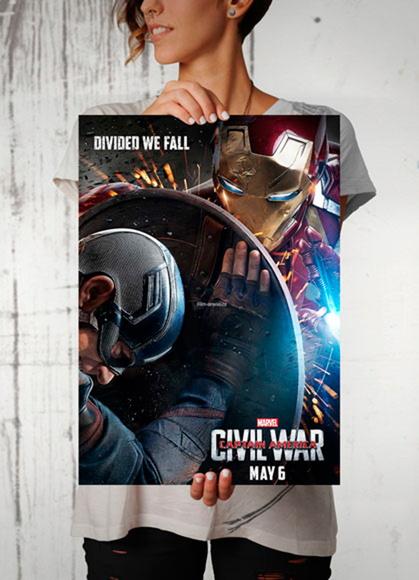 Quadro Guerra Civil Marvel