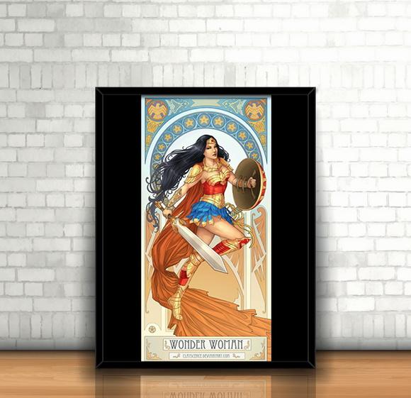 Quadro Guerreira / Mulher-Maravilha