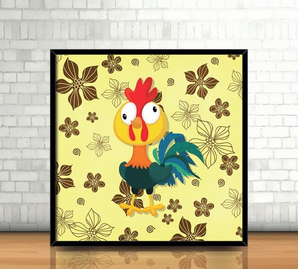 Quadro Hei Hei / Moana (20x20cm)