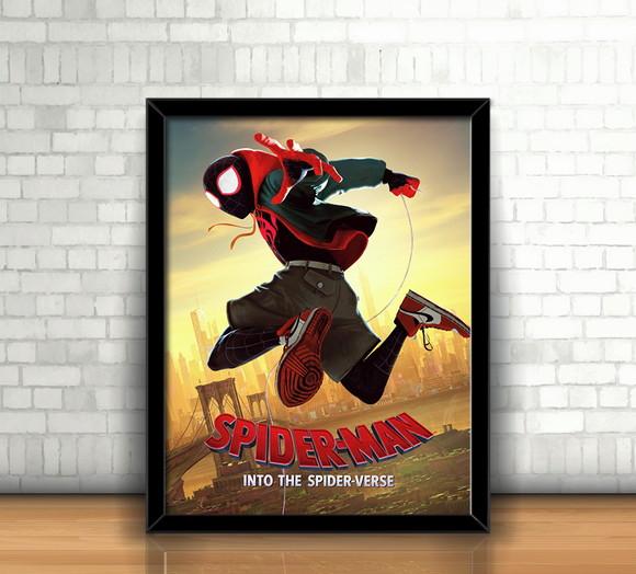 Quadro Homem Aranha (Aranhaverso) / 20x30cm / Com Vidro