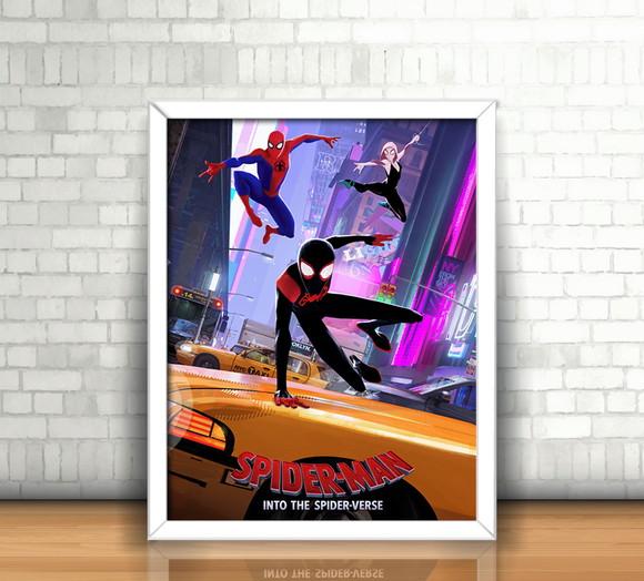 Quadro Homem Aranha (Aranhaverso) / 20x30cm / Com Vidro