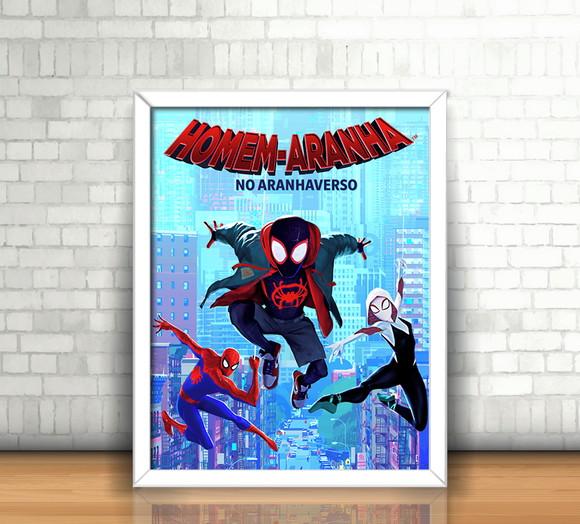 Quadro Homem Aranha (Aranhaverso) / 20x30cm / Com Vidro