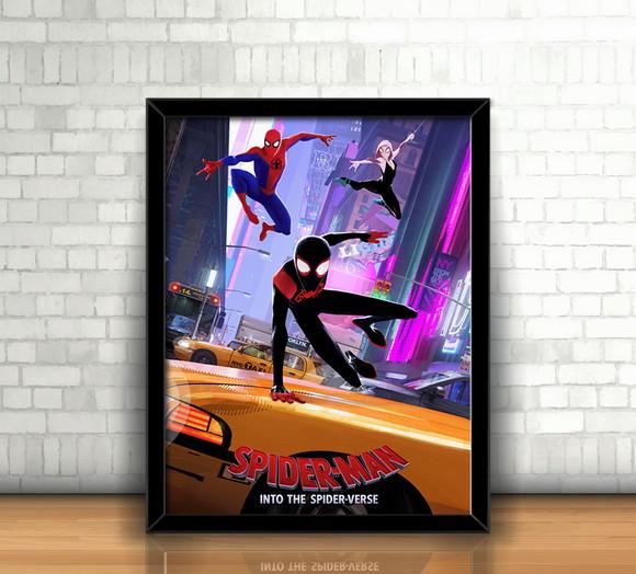 Quadro Homem Aranha (Aranhaverso) / 20x30cm / Com Vidro