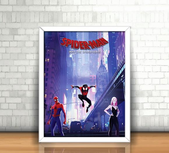 Quadro Homem Aranha (Aranhaverso) / 20x30cm / Com Vidro