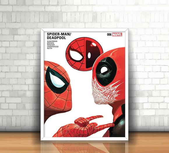 Quadro Homem Aranha e Deadpool