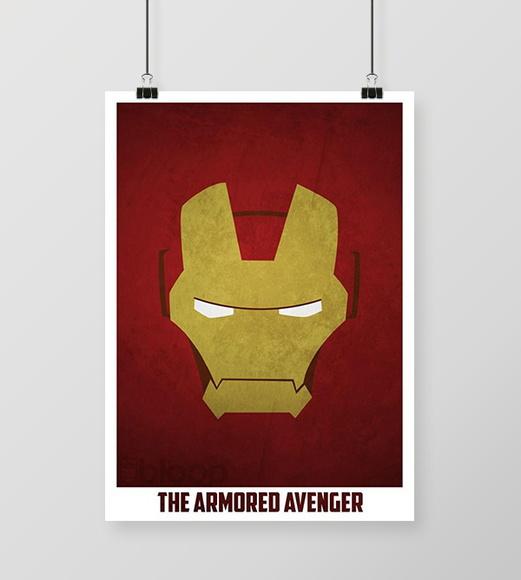 Quadro Homem de Ferro / Minimalista