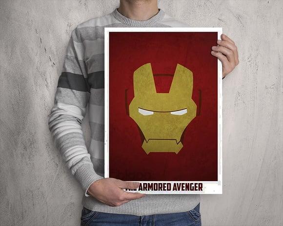 Quadro Homem de Ferro / Minimalista