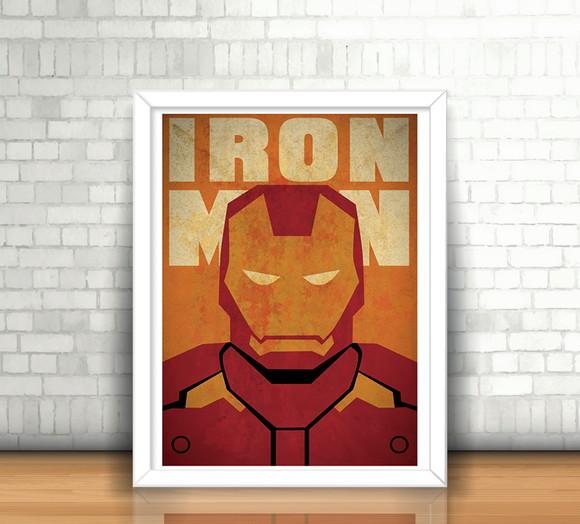 Quadro Homem de Ferro / Minimalista