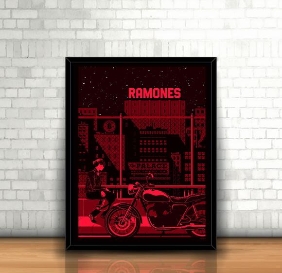 Quadro Ilustrado Ramones