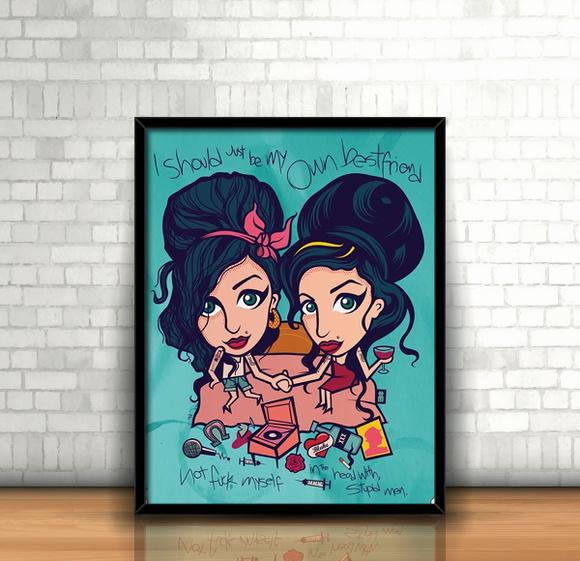 Quadro Ilustrado / Amy Winehouse