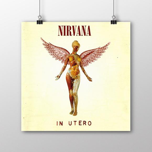 Quadro In Utero / Nirvana (20x20cm)
