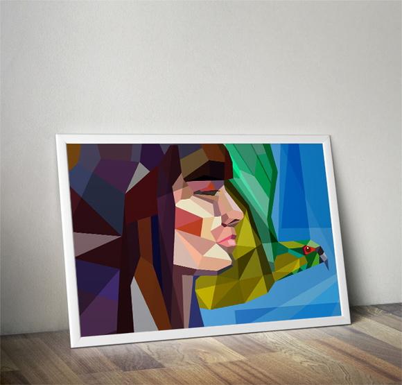 Quadro Índigena / 20x30cm / Com Vidro