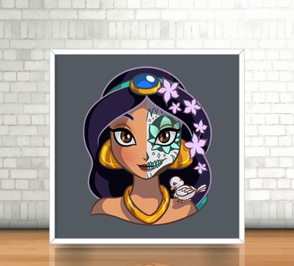 Quadro Jasmine/Catrina (20x20cm)