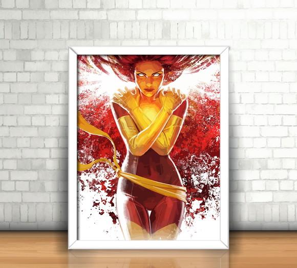 Quadro Jean Grey / Fênix Negra / X-Men