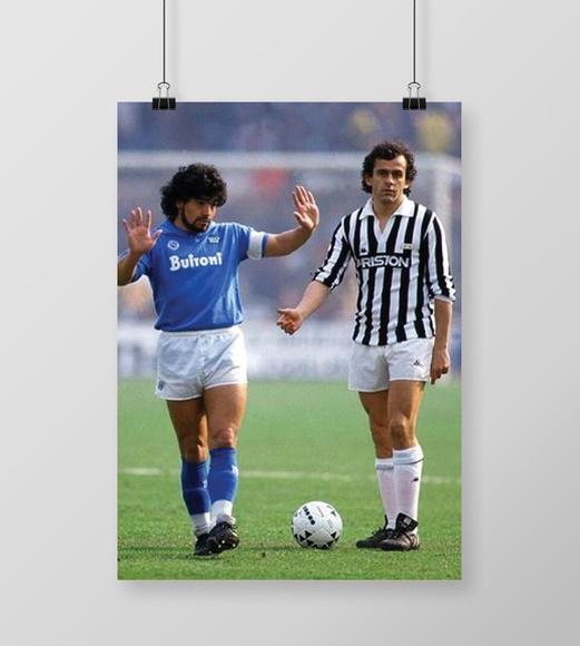 Quadro Maradona & Platini