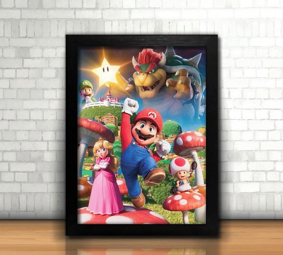 Quadro Mario Bros / 20x30cm / com Vidro