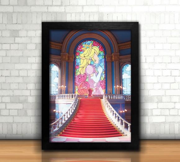 Quadro Mario Bros / 20x30cm / com Vidro
