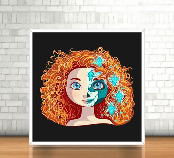Quadro Merida/Catrina (20x20cm)