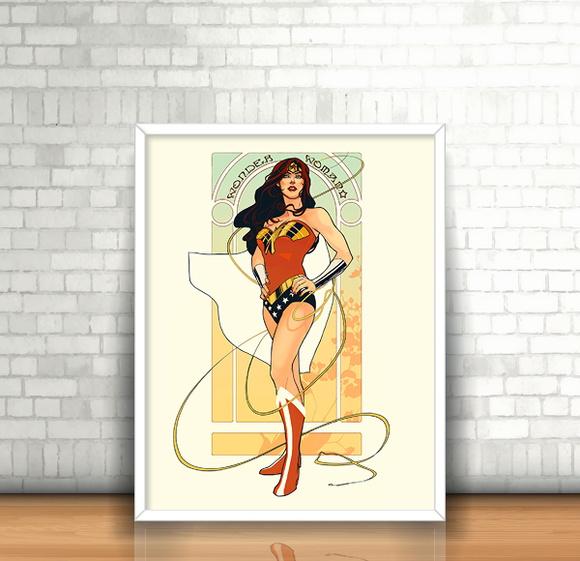 Quadro Mighty / Mulher-Maravilha