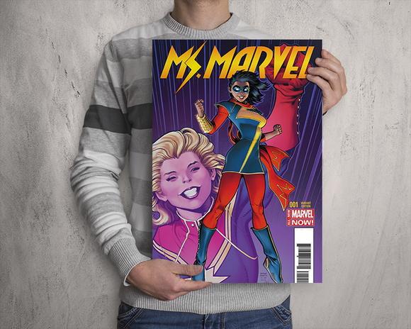 Quadro Ms Marvel / Capitã Marvel