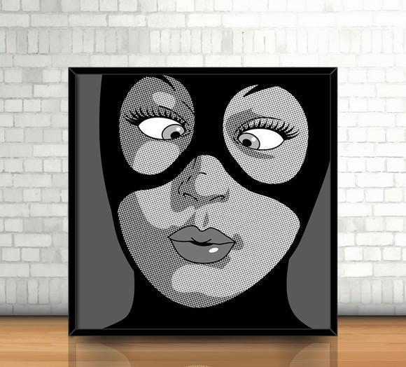 Quadro Mulher Gato / PopArt (20x20cm)