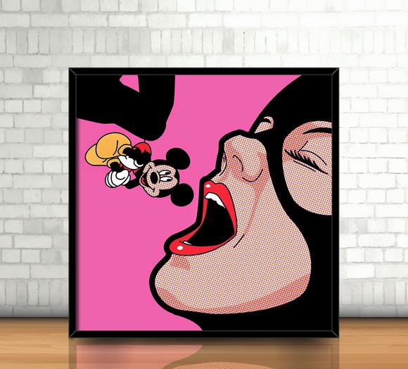 Quadro Mulher Gato / PopArt (20x20cm)