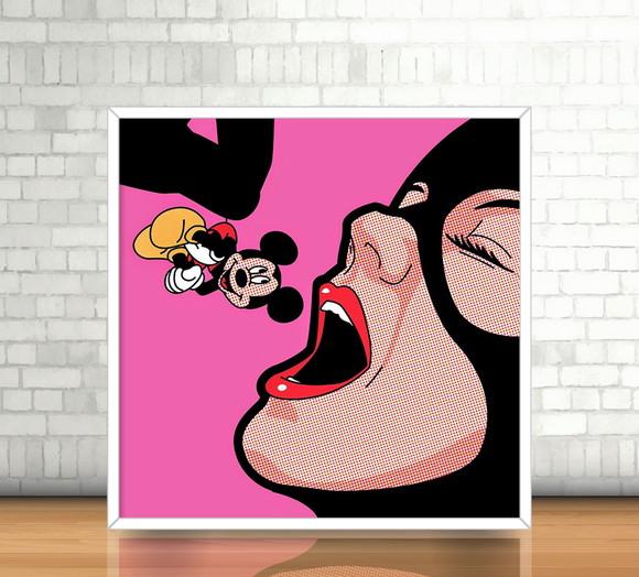 Quadro Mulher Gato / PopArt (20x20cm)