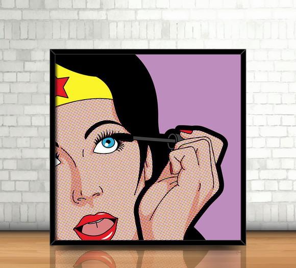 Quadro Mulher Maravilha / PopArt (20x20cm)
