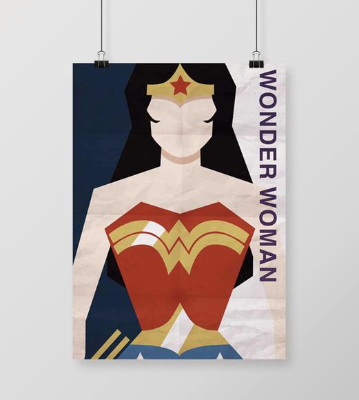 Quadro Mulher-Maravilha / Minimalista