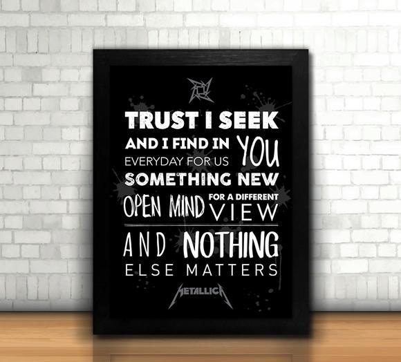 Quadro Nothing Else Matters / Metallica