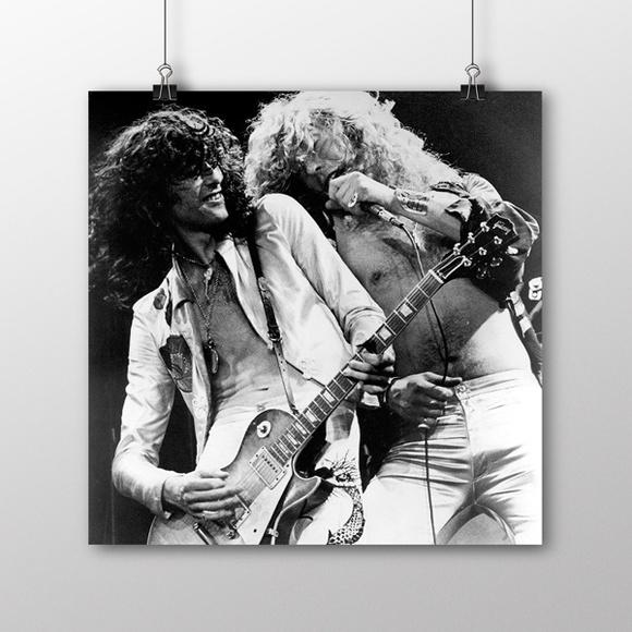 Quadro Page & Plant / Led Zeppelin / 20x20cm