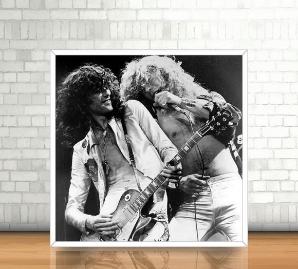 Quadro Page & Plant / Led Zeppelin / 20x20cm