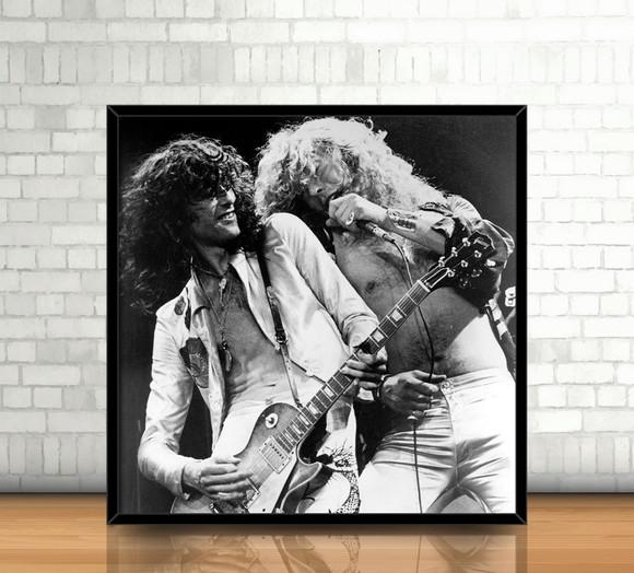 Quadro Page & Plant / Led Zeppelin / 20x20cm