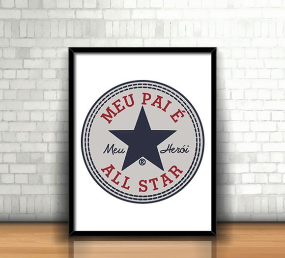 Quadro Papai Super All Star