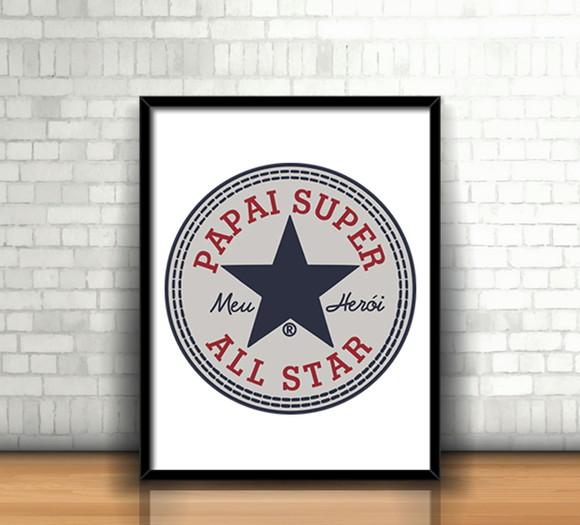 Quadro Papai Super All Star