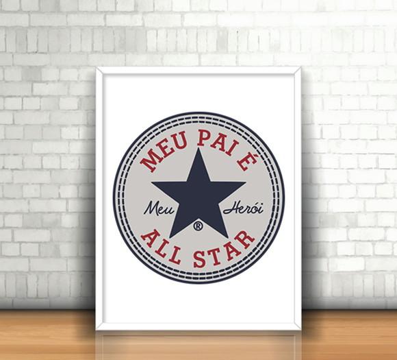 Quadro Papai Super All Star