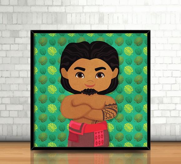 Quadro Papai Tui / Moana (20x20cm)