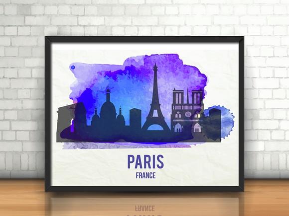 Quadro Paris / Watercolor