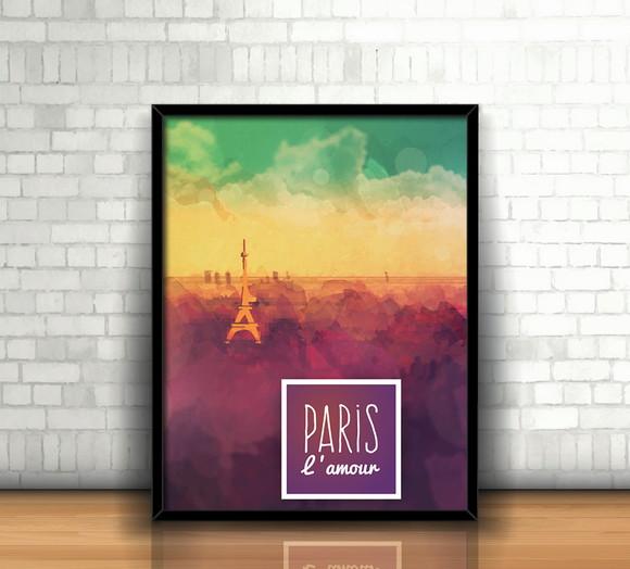 Quadro Paris L'Amour
