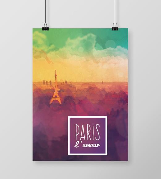 Quadro Paris L'Amour
