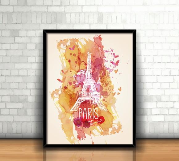 Quadro Paris mon Amour