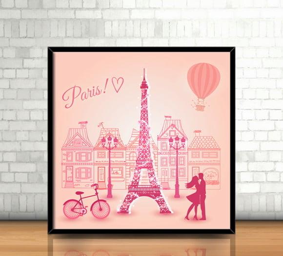 Quadro Paris Pink
