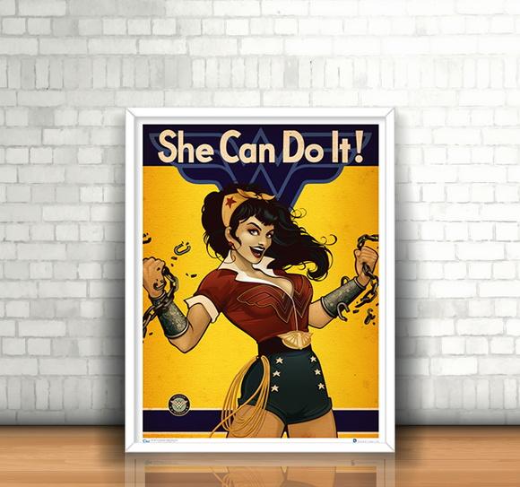 Quadro Retrô / Mulher-Maravilha